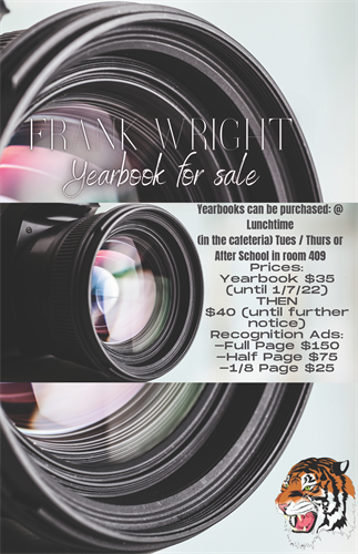 Frank Wright Yearbooks FOR SALE 